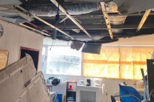 Se cae techo de edificio de la Universidad del Atlántico