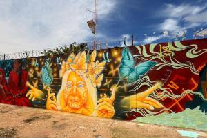 Mural artístico en Manaure. 