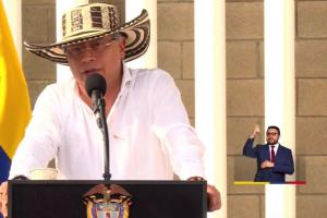 Petro en la inauguración de la Universidad del Sinú en Montería.