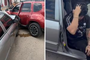 Aniel Velásquez tras el accidente que por poco termina en tragedia