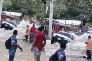 Tubo de agua cruda se rompe en Cartagena