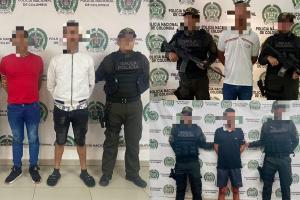 Desmantelan red de extorsión en el sur de Bolívar con la capturan de cuatro presuntos miembros del Clan del Golfo 