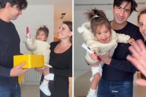 Marcela García mostró el momento en que confirmó su embarazo durante un viaje