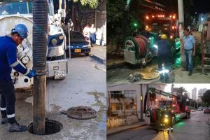 Atención a rebosamientos de aguas en Santa Marta