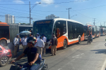 Conductores de Transcaribe protestan