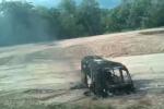 Incineran maquinaria de obra en la Troncal de Occidente; autoridades investigan