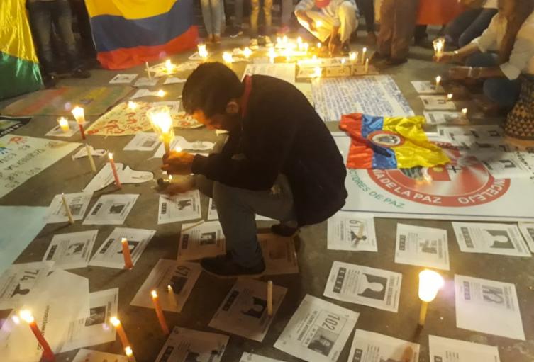 Protesta por asesinato de líderes sociales