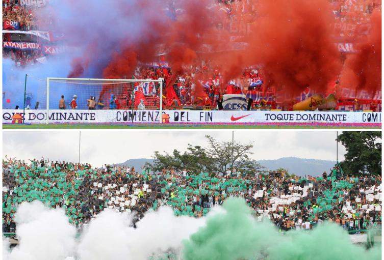 Clásico antioqueño, entre Medellín y Nacional.