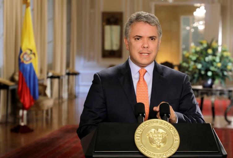 Presidente Iván Duque, en la Casa de Nariño