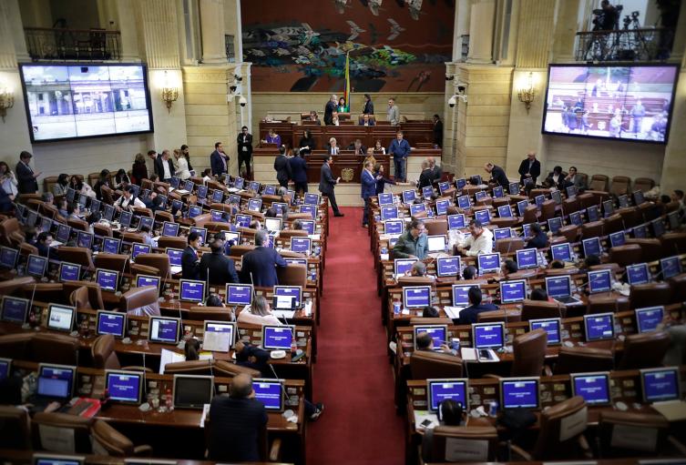 El Congreso de la República, en Bogotá
