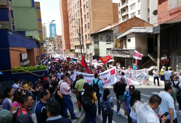 Nueva jornada de protestas en Medellín.