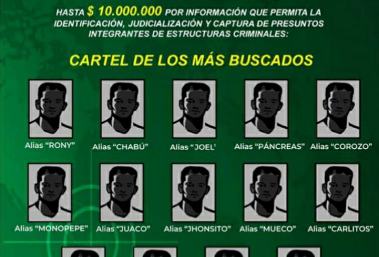 el cartel de los mas buscados