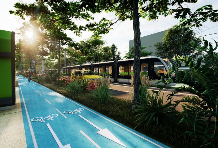 Render del Metro de la 80 en Medellín