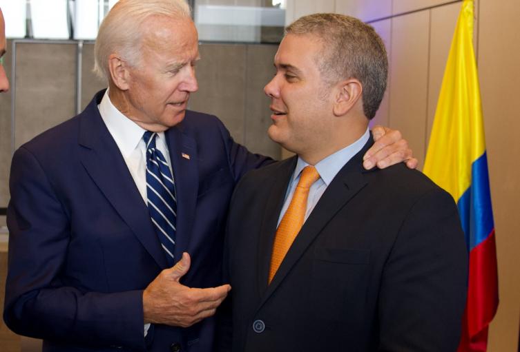 Presidente Iván Duque y presidente de Estados Unidos, Joe Biden.