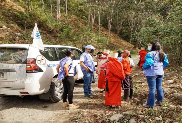 Visita de Acnur a los desplazados en Ituango, Antioquia.