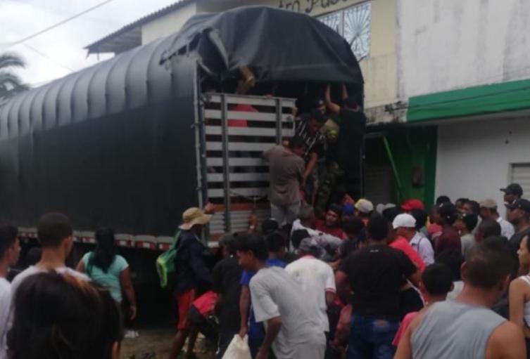 Saqueos a camiones en el Bajo Cauca de Antioquia.