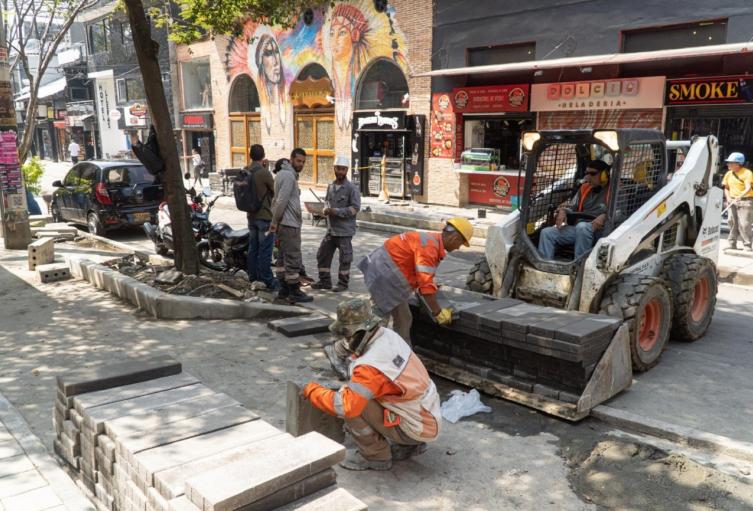 Obras de renovación en el parque Lleras
