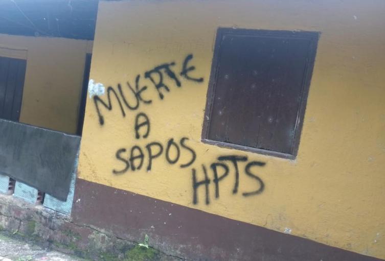 Preocupación en Nariño por grafitis amenazantes al parecer del Clan de Oriente