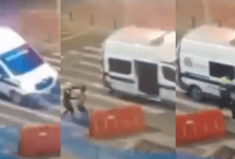 Ladrón capturado salió volando de una patrulla de la Policía en Bogotá