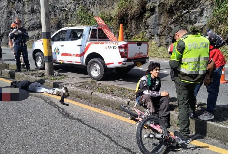 Accidente en la autopista Bogotá - Medellín