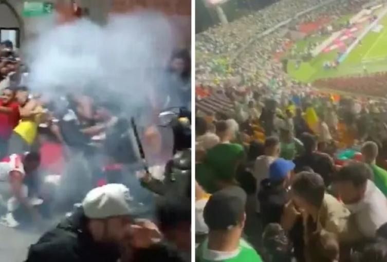 Desmanes en el estadio Atanasio Girardot de Medellín 