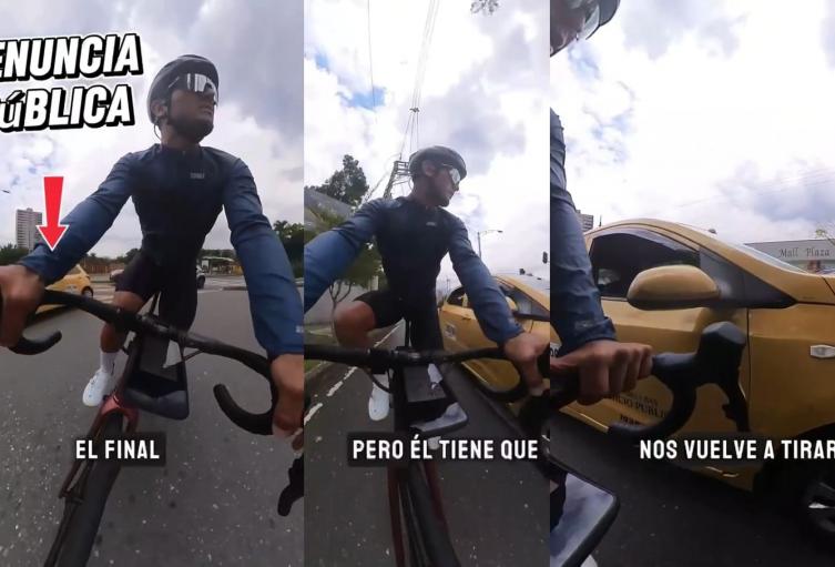 El dialogo entre un taxista y un ciclista en Medellín