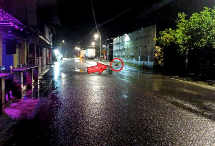 Este es el artefacto explosivo dejado por desconocidos en Valdivia