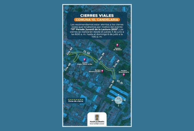 Cierres viales en Medellín