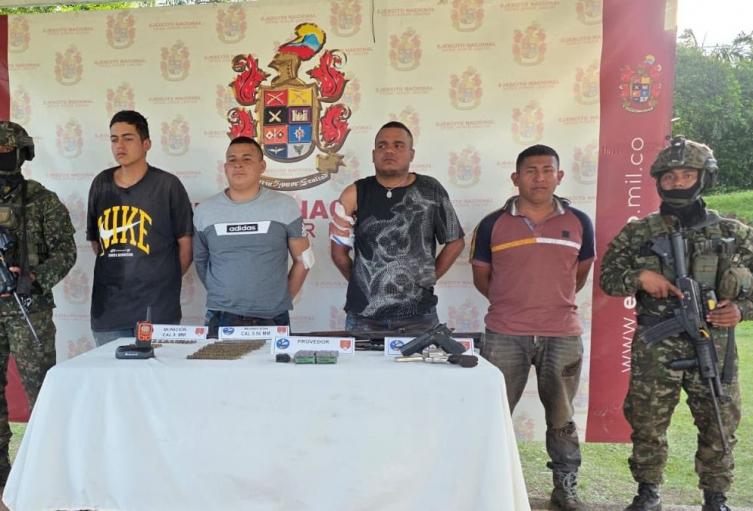 Operaciones contra el Clan del Golfo dejan cuatro detenidos en Támesis, Antioquia