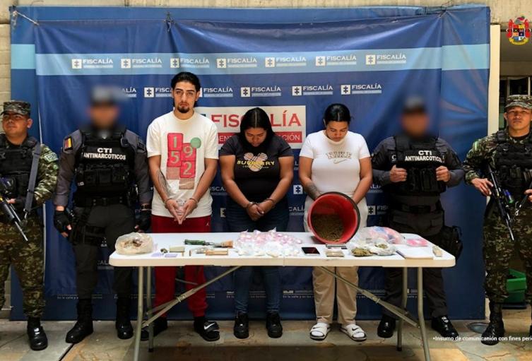 Asegurados por tráfico de estupefacientes en Medellín