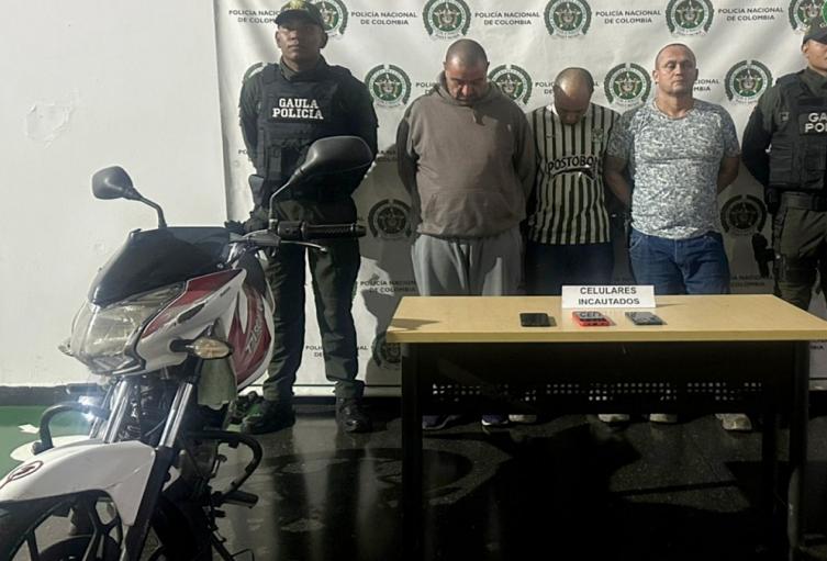 Capturados en Bello por extorsión