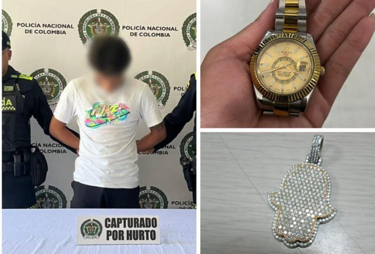 A un turista “gringo” lo bajaron de un reloj Rolex y una a cadena de $200 millones en Medellín