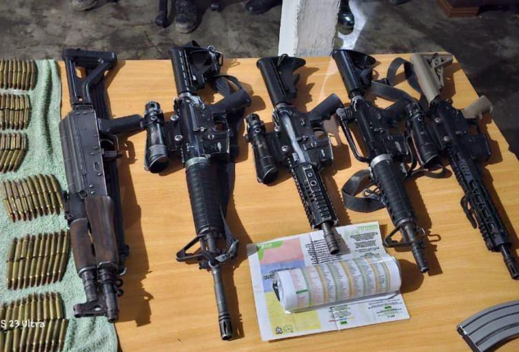 Armamento incautado al Clan del Golfo en Antioquia