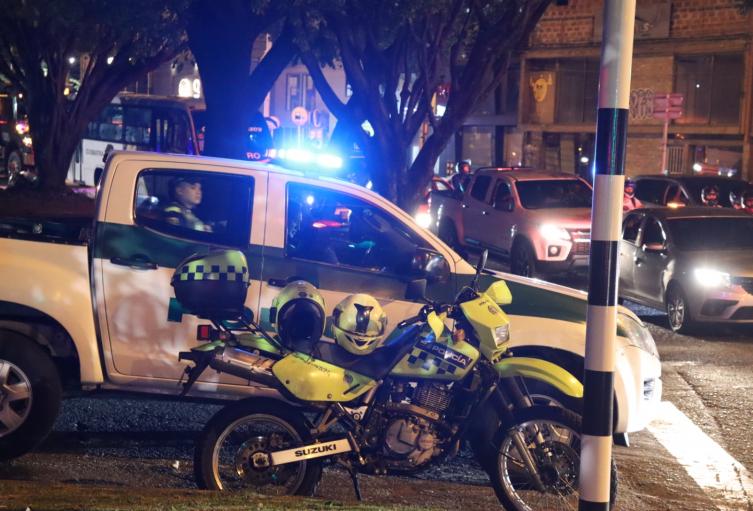 Operativo de la policía en Medellín 