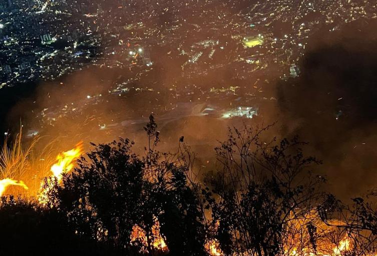 Incendio forestal en Medellín 