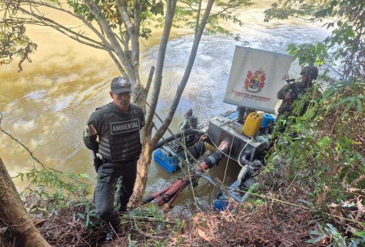 Operativos contra minería ilegal en San Carlos dejan seis capturas e incautación de taladros y motosierras