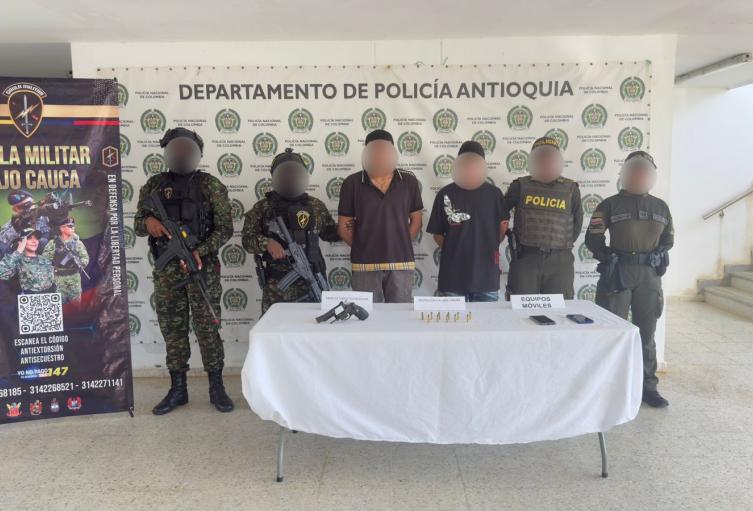 Capturados en el Bajo Cauca antioqueño