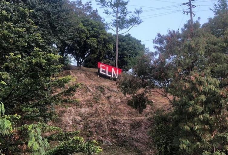 Imagen del ELN en el Cerro Nutibara de Medellín Imagen del ELN en el Cerro Nutibara de Medellín