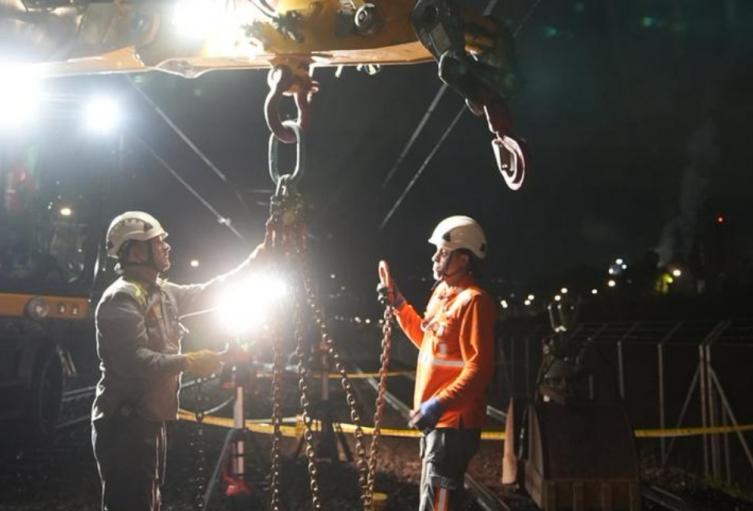 Labores en el Metro de Medellín 