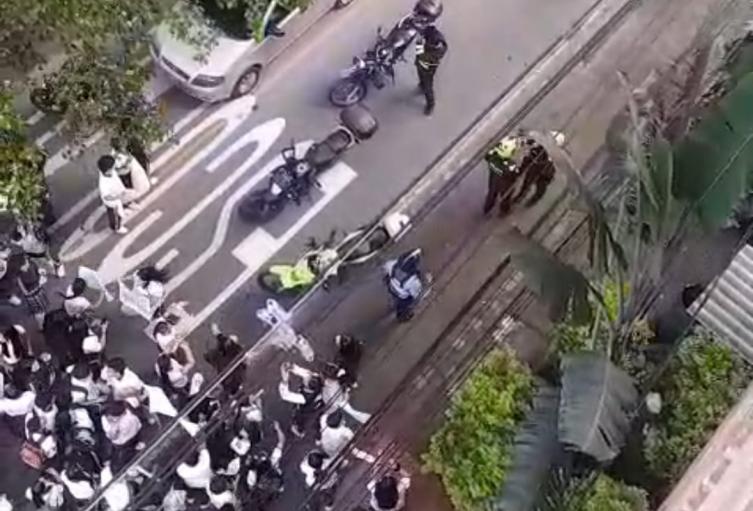 Protesta estudiantil en Copacabana
