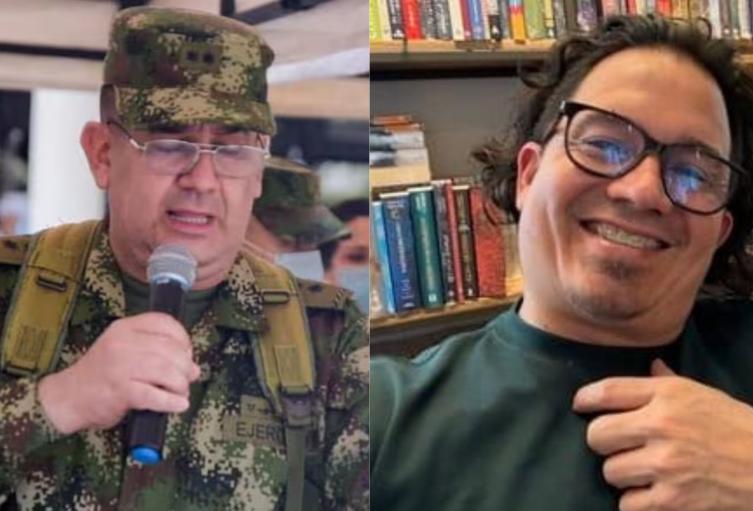 El general Juan Huertas y el licenciado Wilmar Mejía