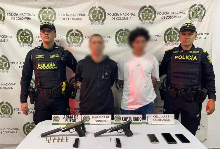 Captura de presuntos sicarios en Medellín