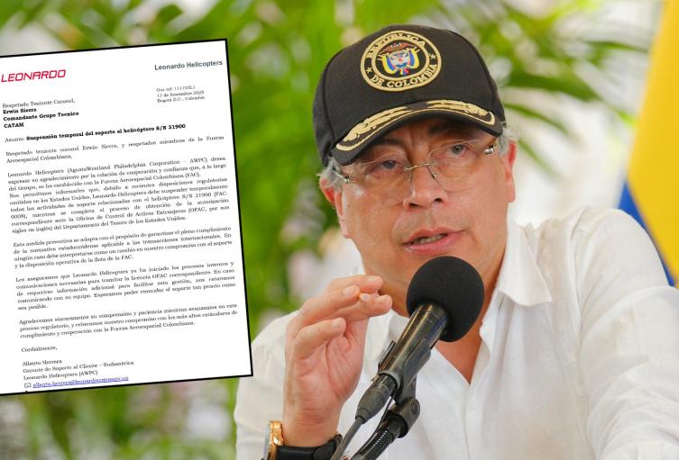 Presidente Gustavo Petro | Helicóptero presidencial | Lista Clinton.