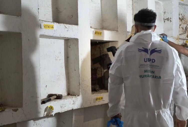 Intervención UBPD en cementerio de Caldas, Antioquia 