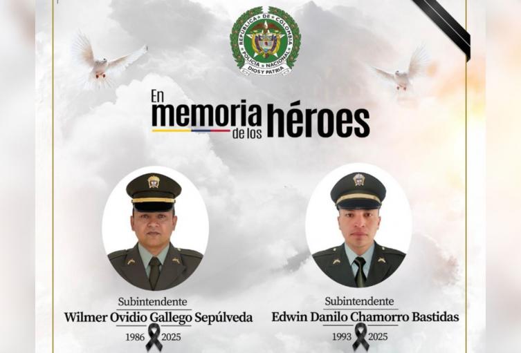 Identificados los dos policías asesinados en Betulia: Gobernación ofrece $500 millones de recompensa