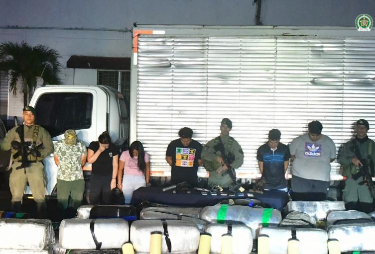 Asegurados con cárcel cuatro presuntos responsables por el tráfico agravado de 6 toneladas de marihuana en Girardota