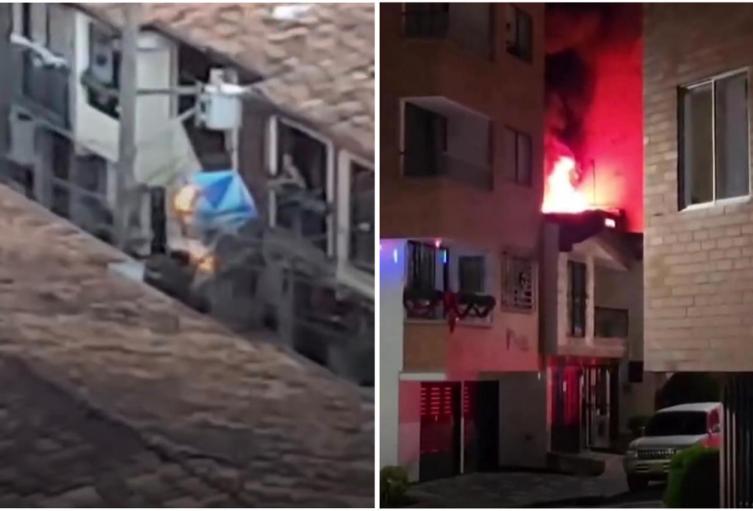 Globo de mecha destruye cuarto útil con elementos de navideños en Envigado