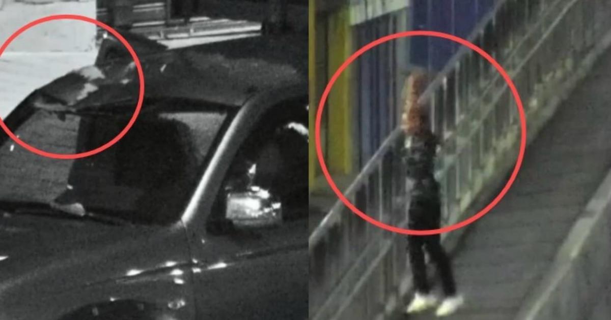 (Video) Lanzó enorme roca desde un puente en Medellín, poniendo en peligro a los ocupantes de un vehículo