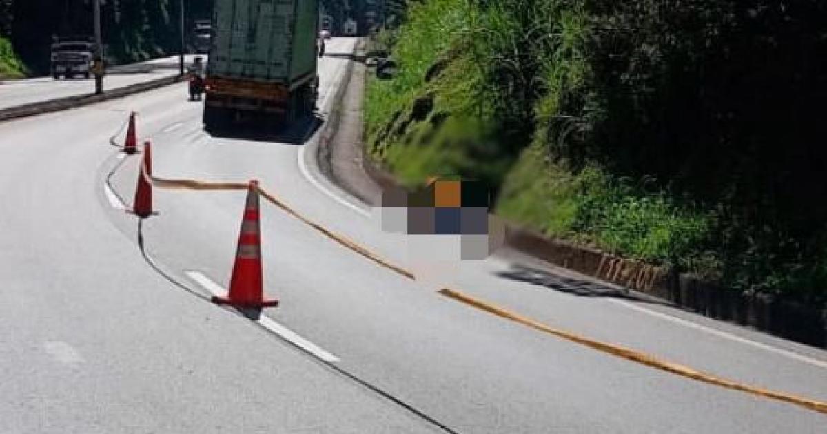 Trágico accidente: Joven murió practicando gravity bike en la autopista Medellín-Bogotá