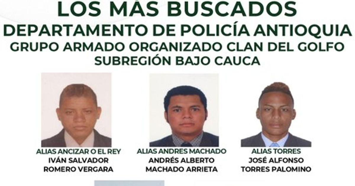 Se conoce el cartel de los más buscados del Clan del Golfo en Antioquia